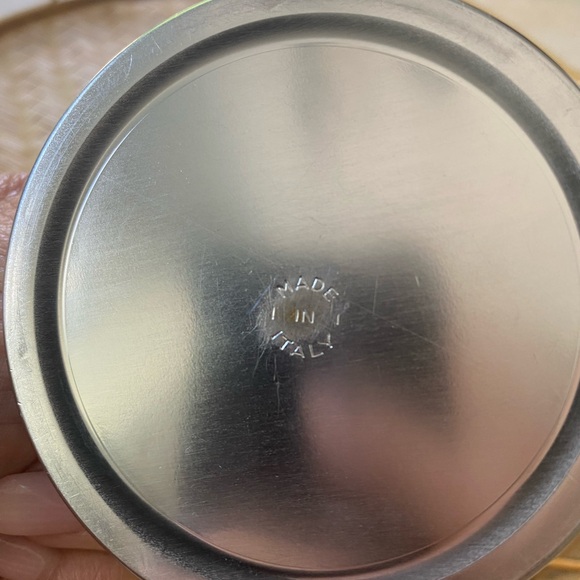 Vintage MCM Italian-made Stainless Steel and Teak Wood Sugar Dish - Picture 6 of 7